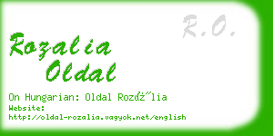 rozalia oldal business card